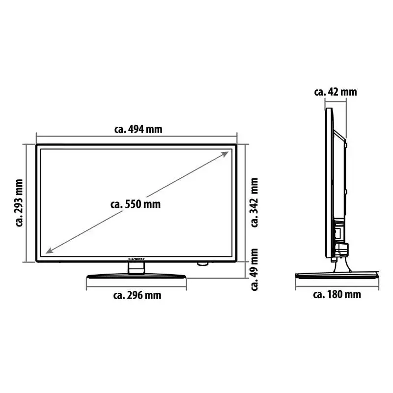 televizor SMART LED Full HD 21.5" - CARBEST