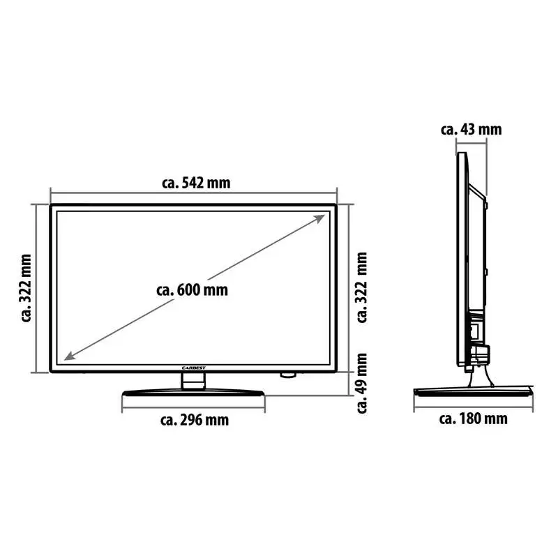 televizor SMART LED Full HD 23.6" - CARBEST