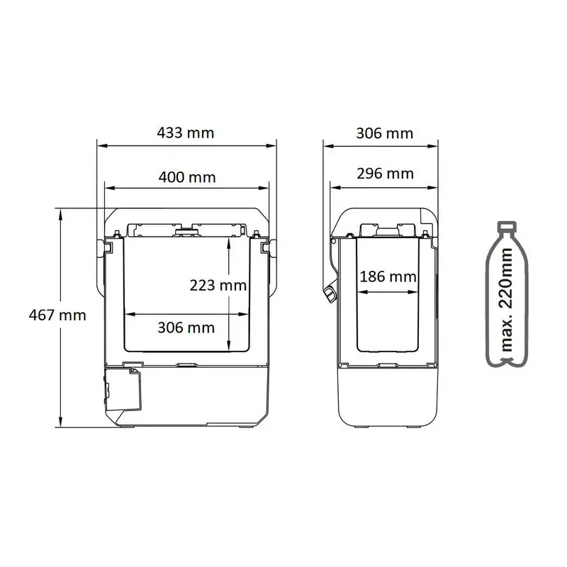 Lada frigorifica cu compresor FreeCooler 13L - CARBEST
