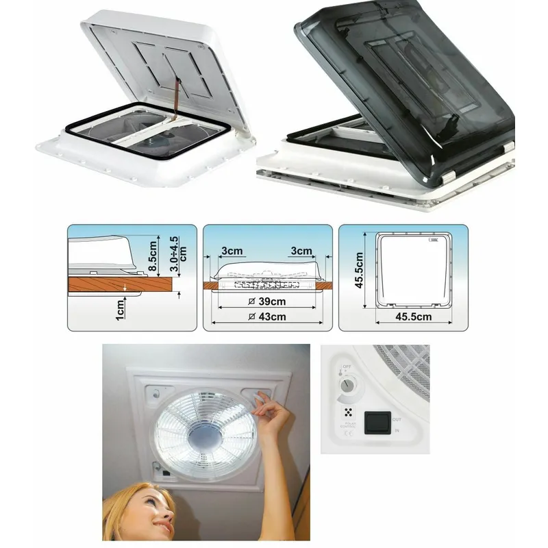 trapa cu ventilator TURBO-VENT 40x40 - FIAMMA