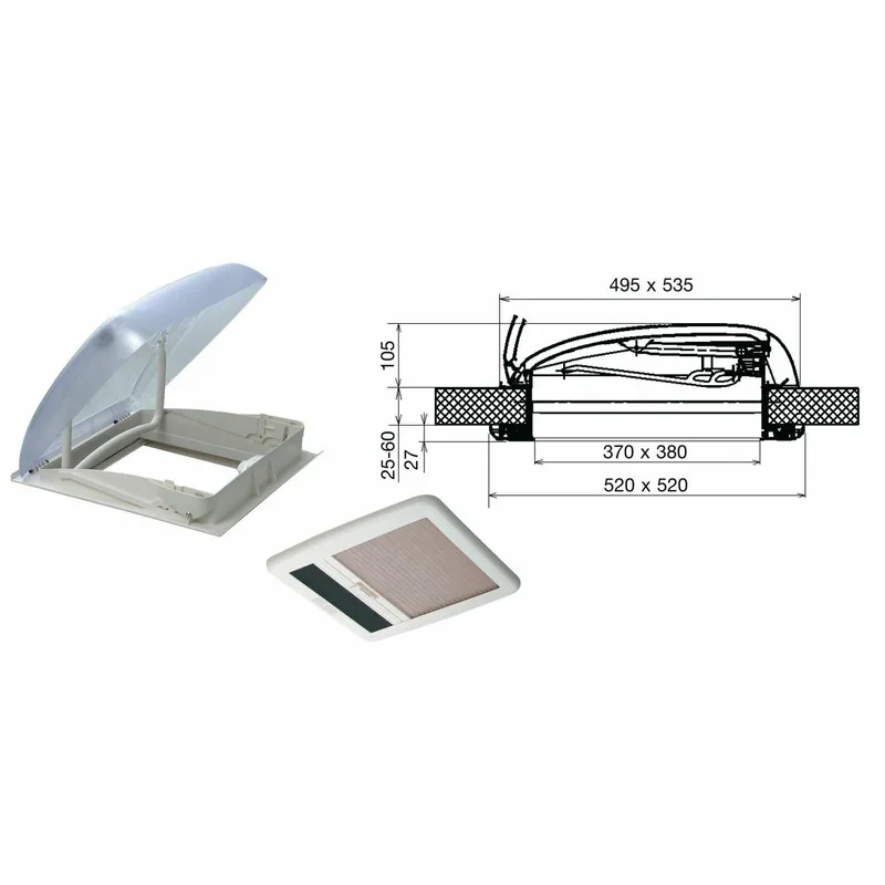 trapa Dometic Mini Heki Style 40x40
