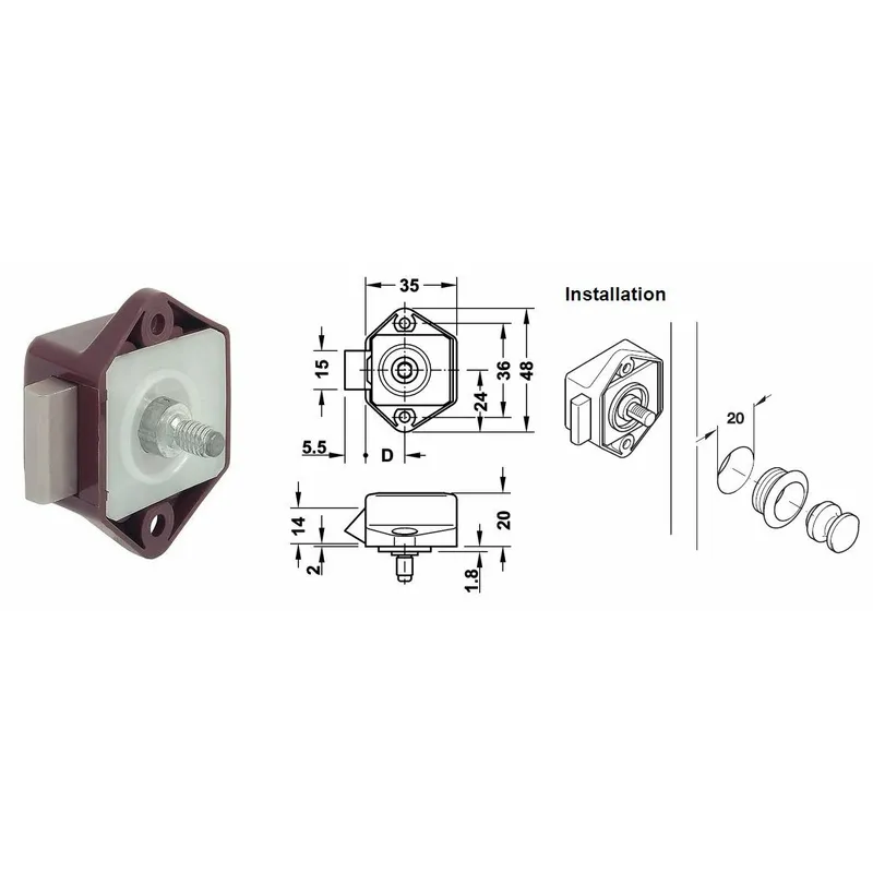 incuietoare dulap Push-Lock Mini