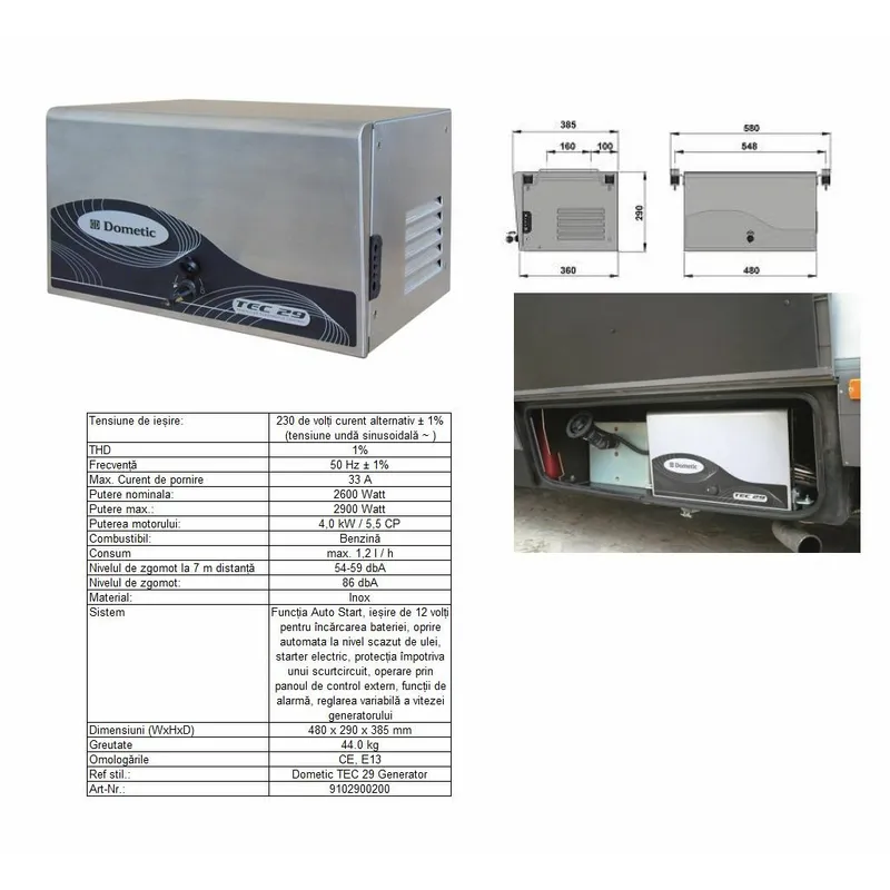 Generator BENZINA TEC 29 - DOMETIC