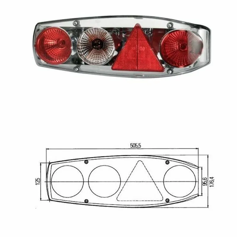 lampa stop CARALUNA 2 CHROMIUM - HELLA