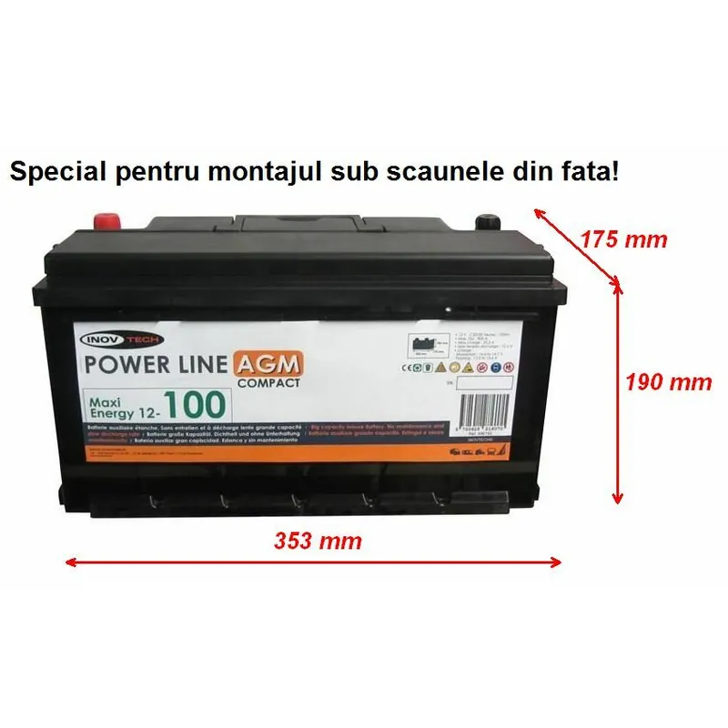 acumulator AGM Compact 100Ah - Inovtech-EZA