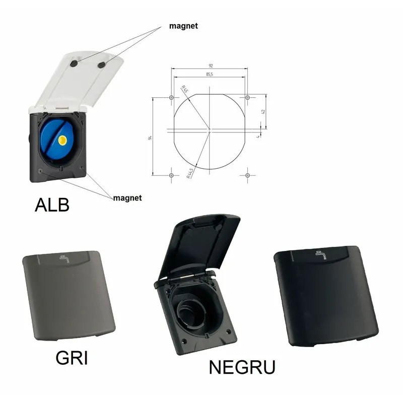 gura umplere apa cu capac -magnet