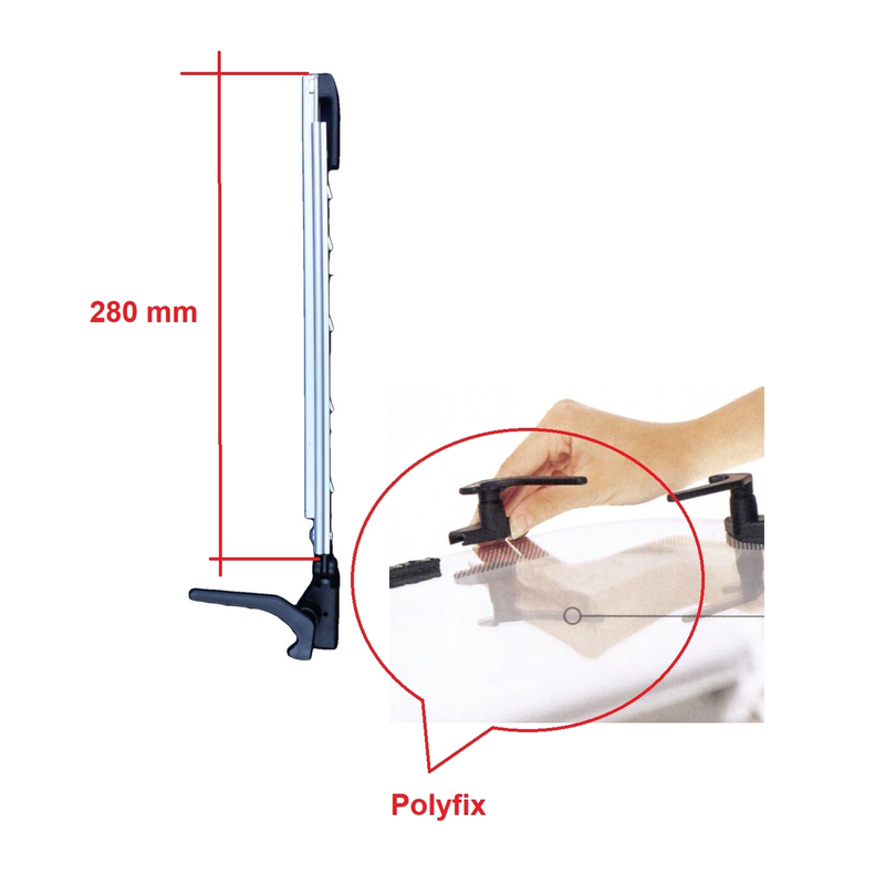 articulatie Click-Clack POLYPLASTIC Polyfix - 280mm